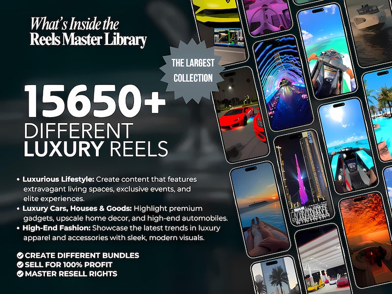 100K+ Viral Reels & Shorts with PLR/MRR – Canva & CapCut Editable Templates – Faceless Video Bundle for Instagram, TikTok & YouTube
