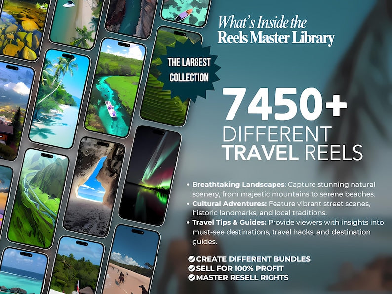 100K+ Viral Reels & Shorts with PLR/MRR – Canva & CapCut Editable Templates – Faceless Video Bundle for Instagram, TikTok & YouTube