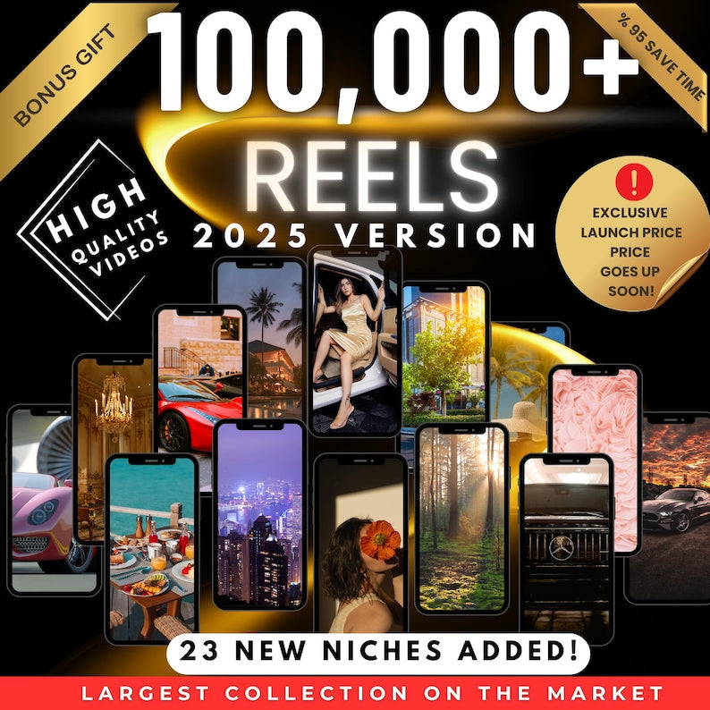 100K+ Viral Reels & Shorts with PLR/MRR – Canva & CapCut Editable Templates – Faceless Video Bundle for Instagram, TikTok & YouTube